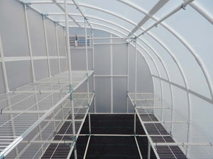 Solexx Harvester Greenhouse strong interior shelving