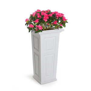 Nantucket 32in Tall Planter - White