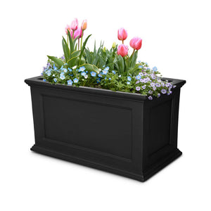 Fairfield 20in x 36in Rectangle Planter - Black