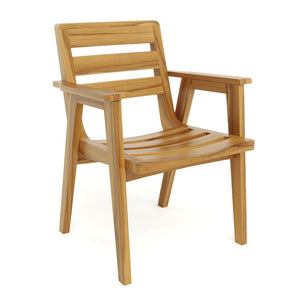Casares Teak Dining Chair with Armrest