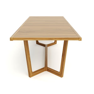 Casares Teak Dining Table with Slatted Top