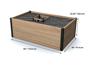Mezza 3x5 Keyhole Composting Garden dimensions