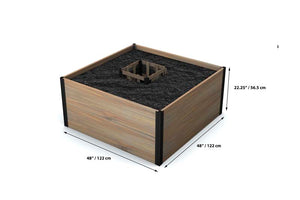 Mezza 4x4 Keyhole Composting Garden dimensions