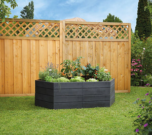 Modular Raised Garden Bed Kit with extension unit installed