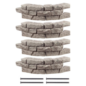 Rock Lock Raised Garden Bed - Curved Rock (4 pack)