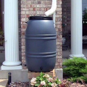 Upcycled 55 Gallon Rain Barrel