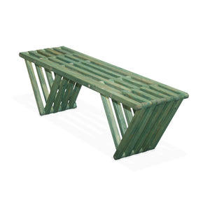 XQuare Wooden Bench X60 Alligator Green