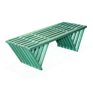 XQuare Wooden Bench X90 Alligator Green