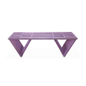 XQuare Wooden Bench X90 Purple Berry