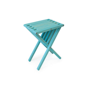 XQuare Wooden End Table X45 Turquoise Tint