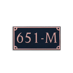 Custom address plaque rectangle