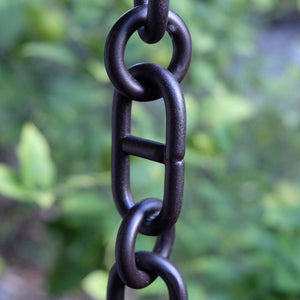 Close up of Bronze Aluminum Anchor Rain Chain