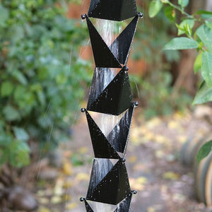 origami rain chain black