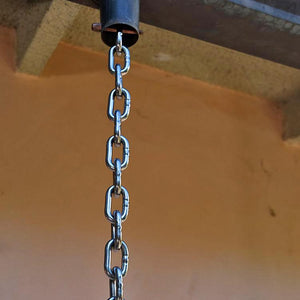 1/4" Stainless Steel Link Rain Chain closeup image