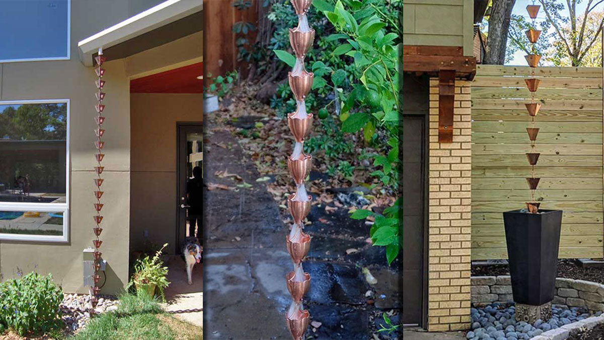 Drainage Ideas for Rain Chains