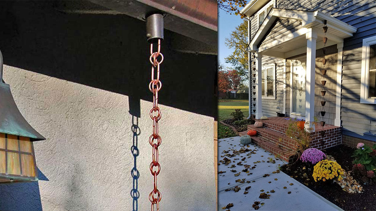 Chain Gutter Design Should Installation Kits match your gutter or Rain Chain? | Rain Chain Help