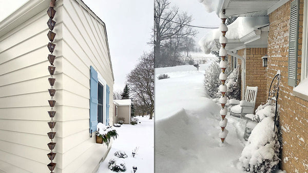 Weather Chain Rain Chains for Cold Climates | Rain Chain Help and Resources