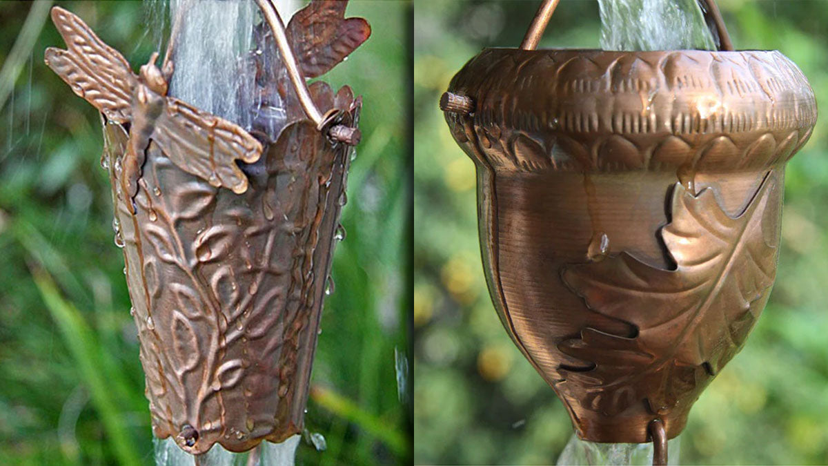 Rain Chains that look great on cottage style homes