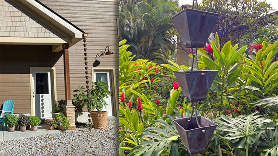 Rain Chains that show patina process