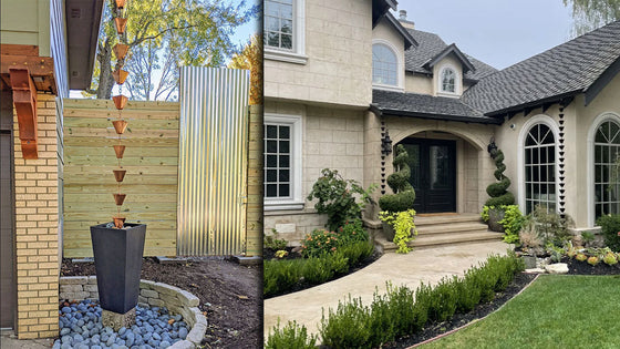 What goes around a rain chain