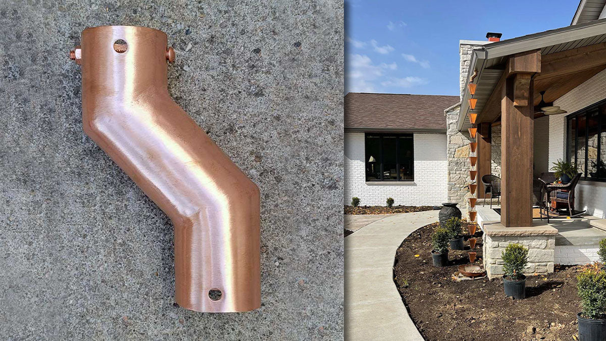 When should you use an Offset Extension for a Rain Chain?