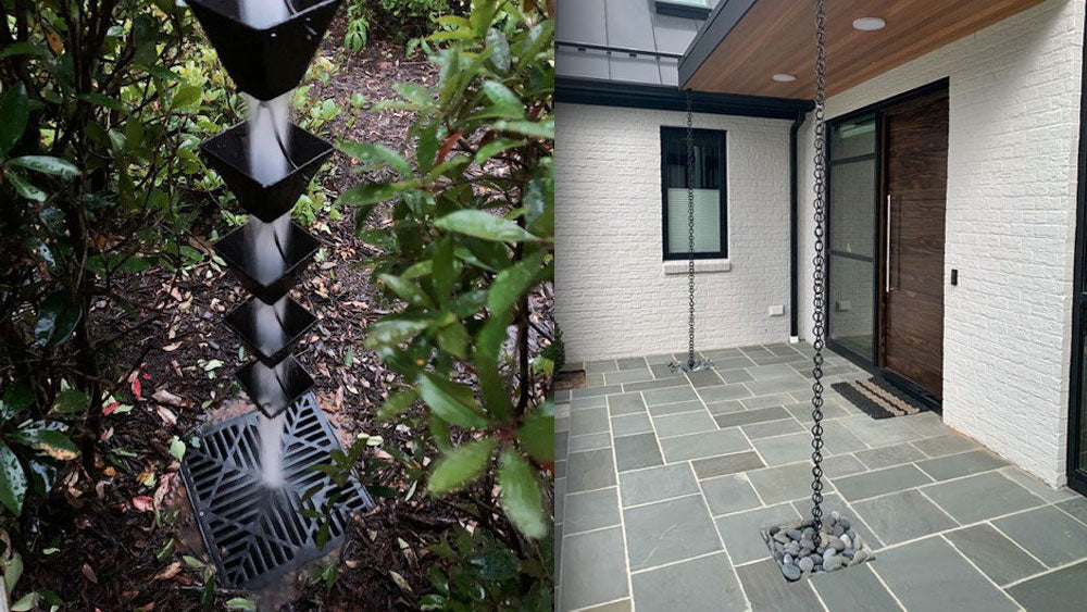 Connecting your Rain Chain to a drain Rain Chain Help!