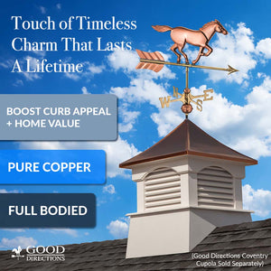 Horse Cottage Weathervane with Roof Mount