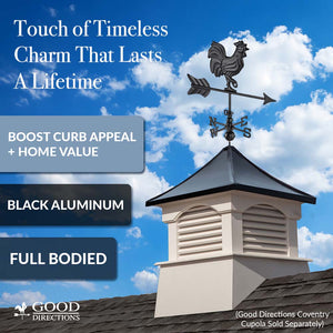 Rooster Cottage Weathervane with Roof Mount