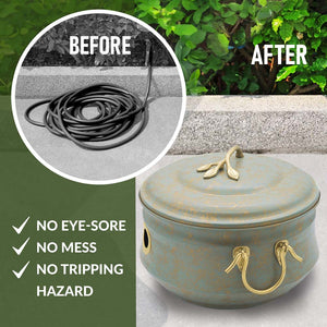 Sedona Hose Pot with Lid and Brass Accents