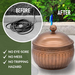 La Jolla Hose Pot with Lid - Copper Finish