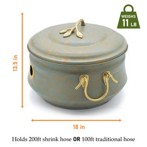 Sedona Hose Pot with Lid and Brass Accents