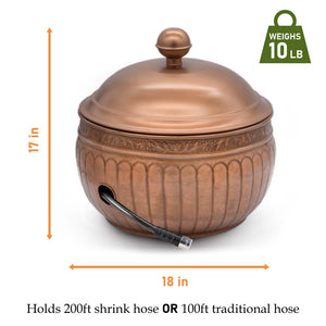 La Jolla Hose Pot with Lid - Copper Finish