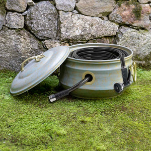 Sedona Hose Pot with Lid and Brass Accents