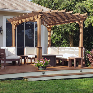 Pergola In A Box with firepit