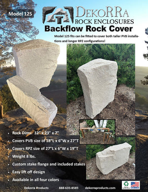 DekoRRa Long Backflow Faux Rock - Model 125