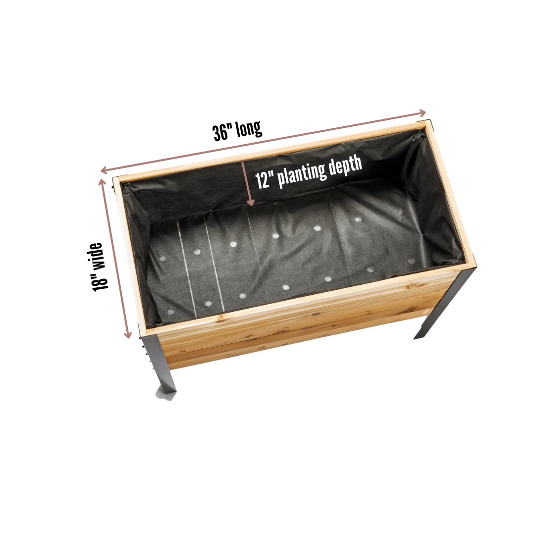 36 inch plastic planter box 18" x 36" Planter Box
