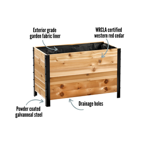 18" x 36" Planter Box - 24" Tall