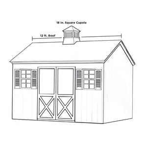 Windsor Vinyl Cupola with Black Aluminum Roof