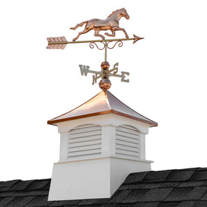 Square Coventry Vinyl Cupola with Horse Weathervane