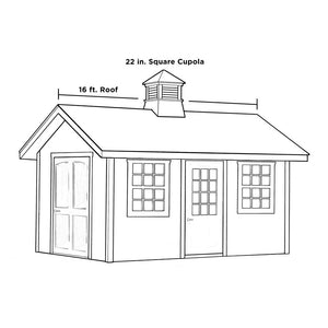 Manchester Vinyl Cupola with Black Aluminum Roof