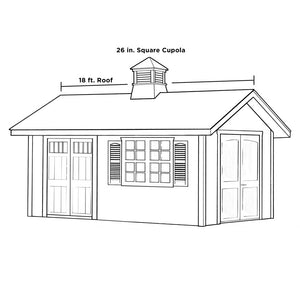 Windsor Vinyl Cupola with Black Aluminum Roof