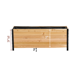 18" x 60" Planter Box - 24" Tall