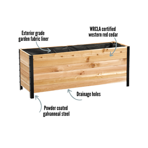 18" x 60" Planter Box - 24" Tall