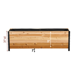 18" x 72" Planter Box - 24" Tall