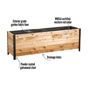 18" x 72" Planter Box - 24" Tall