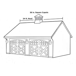 Windsor Vinyl Cupola with Black Aluminum Roof