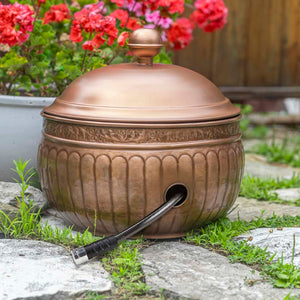 La Jolla Hose Pot with Lid - Copper Finish