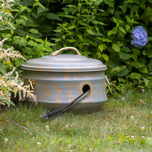 Sedona Hose Pot with Lid and Brass Accents