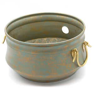Sedona Hose Pot with Lid and Brass Accents