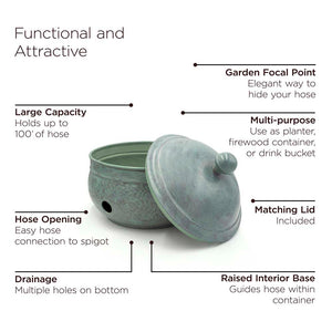 Key West Hose Pot with Blue Verde Finish